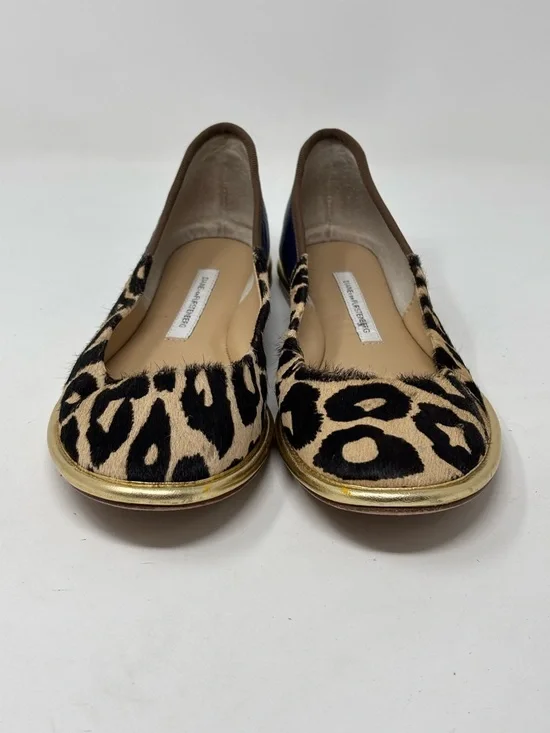 Diane Von Furstenberg Real Calf Hair Animal Print Flats Size 6.5 - Picture 8 of 15